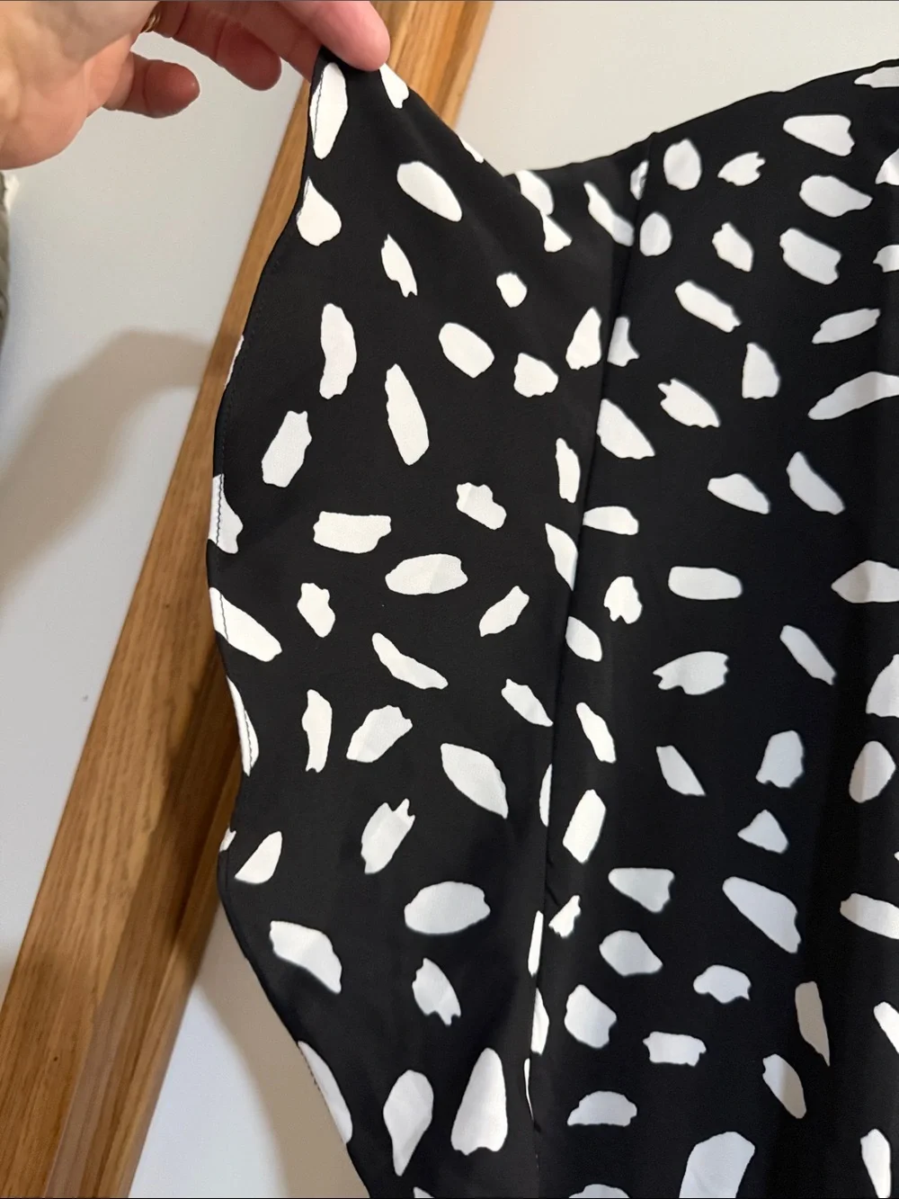 Umgee Black & White Abstract Wrap Romper